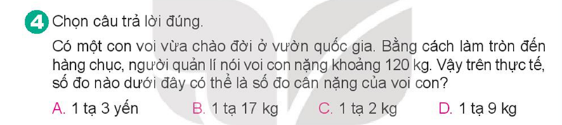 Bài số 4: Giải hoạt động câu 4 trang 57 SGK Toán 4 tập 1