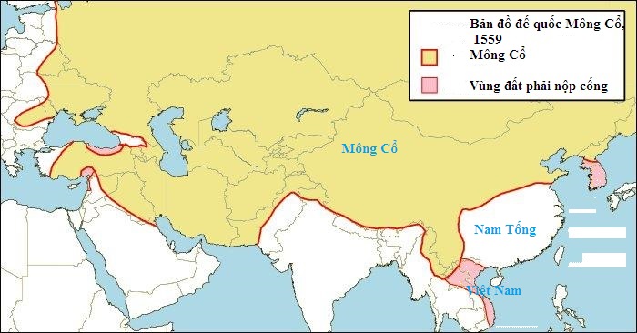 Bản đồ mở rộng của Đế Quốc Mông Cổ