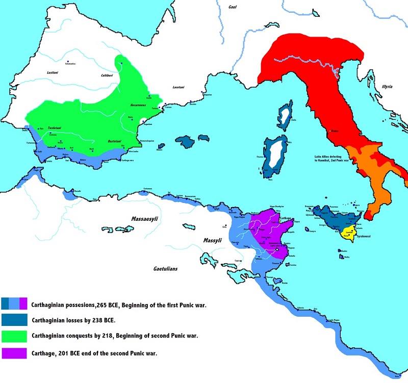 Dế quốc Carthage từng tạo ra một ảnh hưởng rất lớn ở Địa Trung Hải 