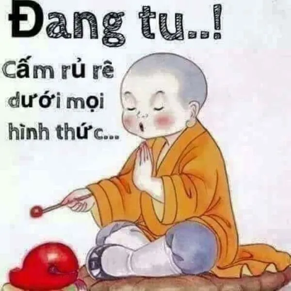 ảnh meme hài hước đang tu