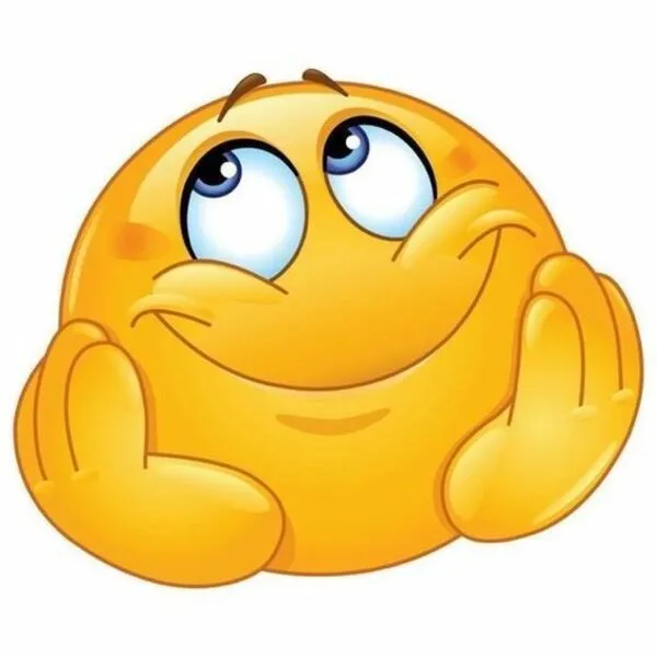 emoji meme chống tay lên cằm 