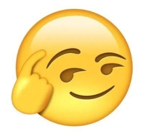 emoji meme chỉ tay lên chán 