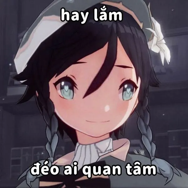 ảnh meme anime đéo ai quan tâm 