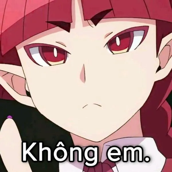 ảnh meme anime không em 