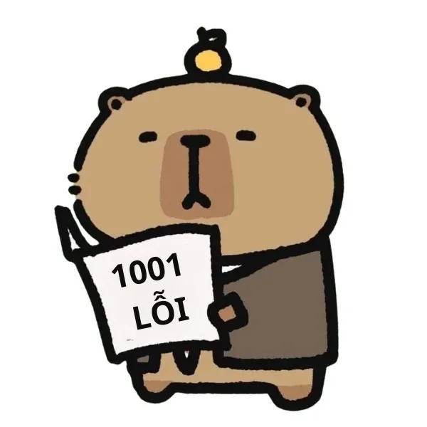 capybara meme 1001 lỗi 