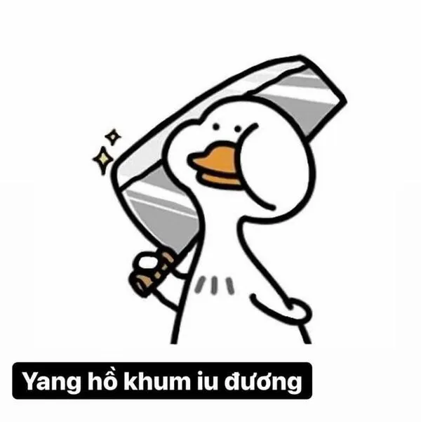 meme cầm dao không iu đương 