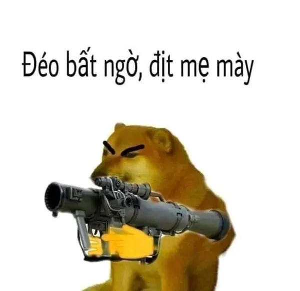 meme cầm súng bất ngờ 