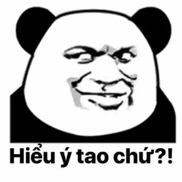 meme gấu trúc hiểu ý tao chưa 