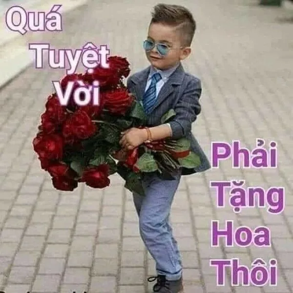 meme tặng hoa quá tuyệt vời 