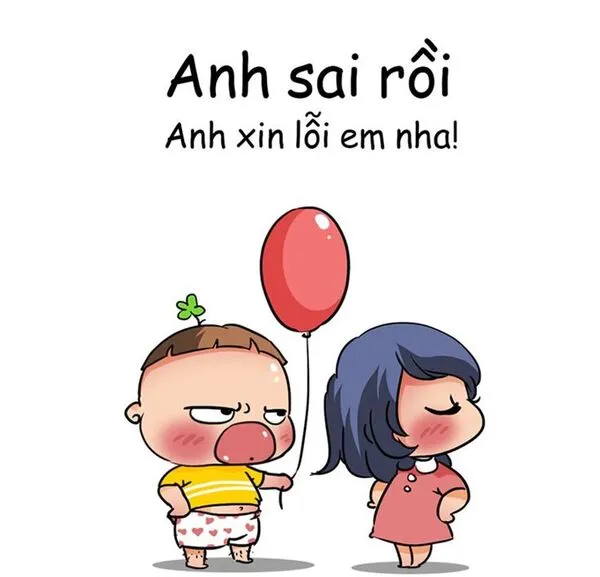 meme xin lỗi anh sai rồi 