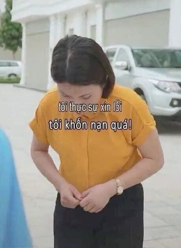 meme xin lỗi tôi khốn nạn quá 