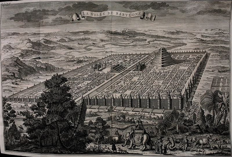 Khắc họa Babylon năm 1690.