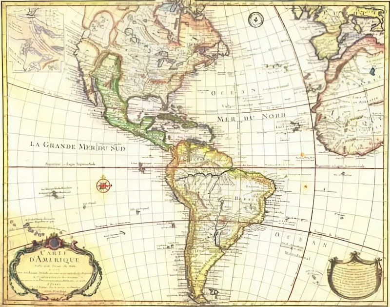 Bản đồ châu Mỹ năm 1774.