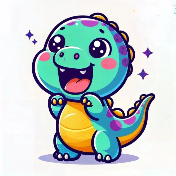ảnh rồng chibi cute cười