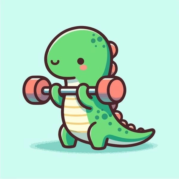 ảnh rồng chibi cute tập tạ
