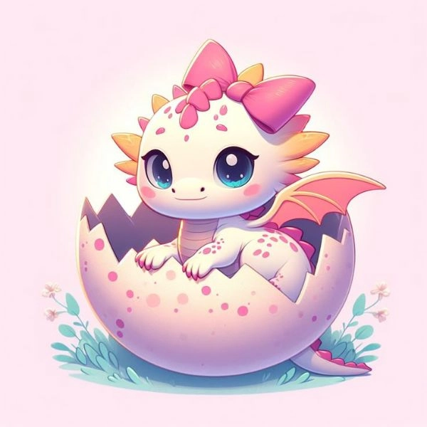 ảnh rồng nở chibi cute