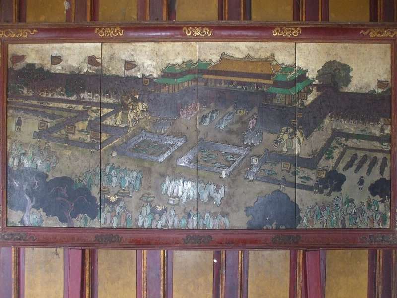 Tranh cổ vẽ Ngọ Môn Hoàng Thành Huế