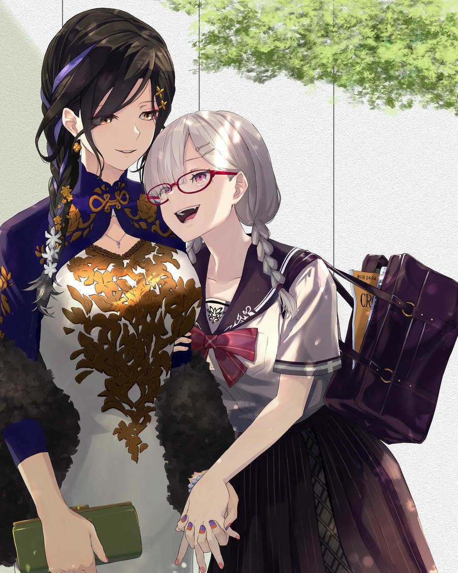 ảnh anime bách hợp ngoài sân trường