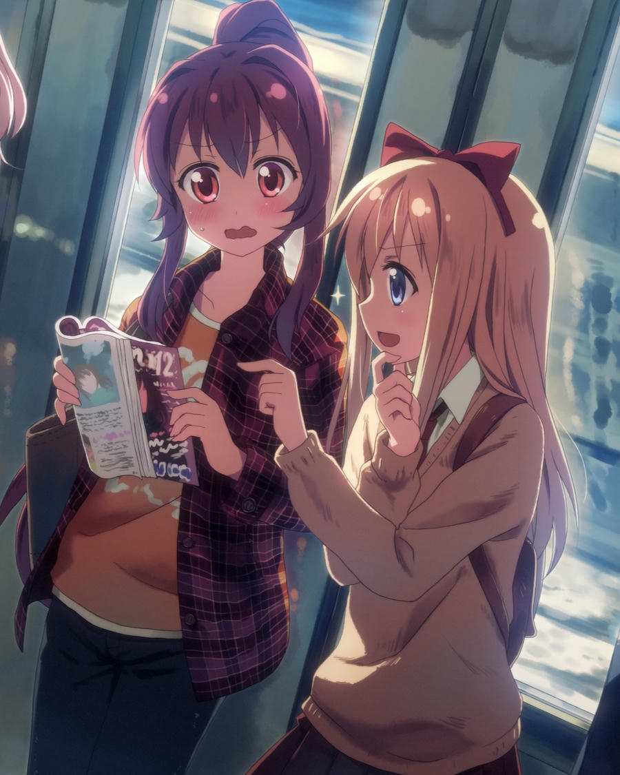 ảnh anime bách hợp trên bãi biển