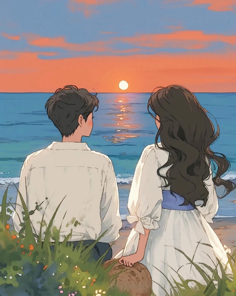 ảnh anime cặp đôi siêu dễ thương