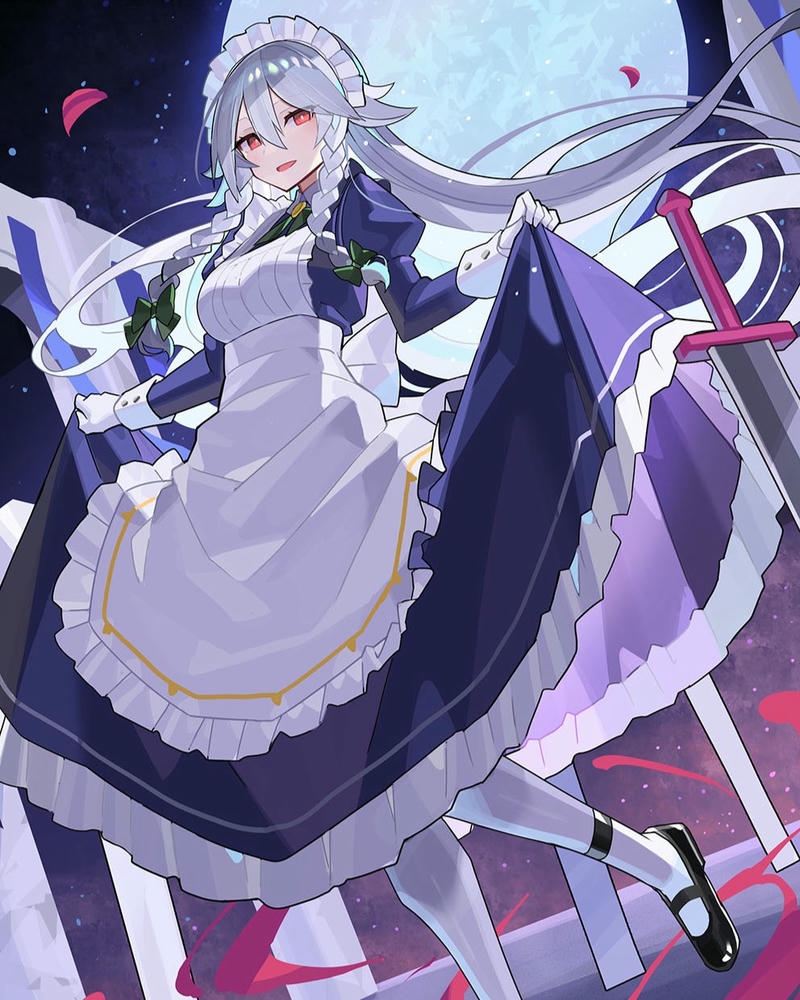 ảnh anime hầu gái dễ thương ngọt ngào