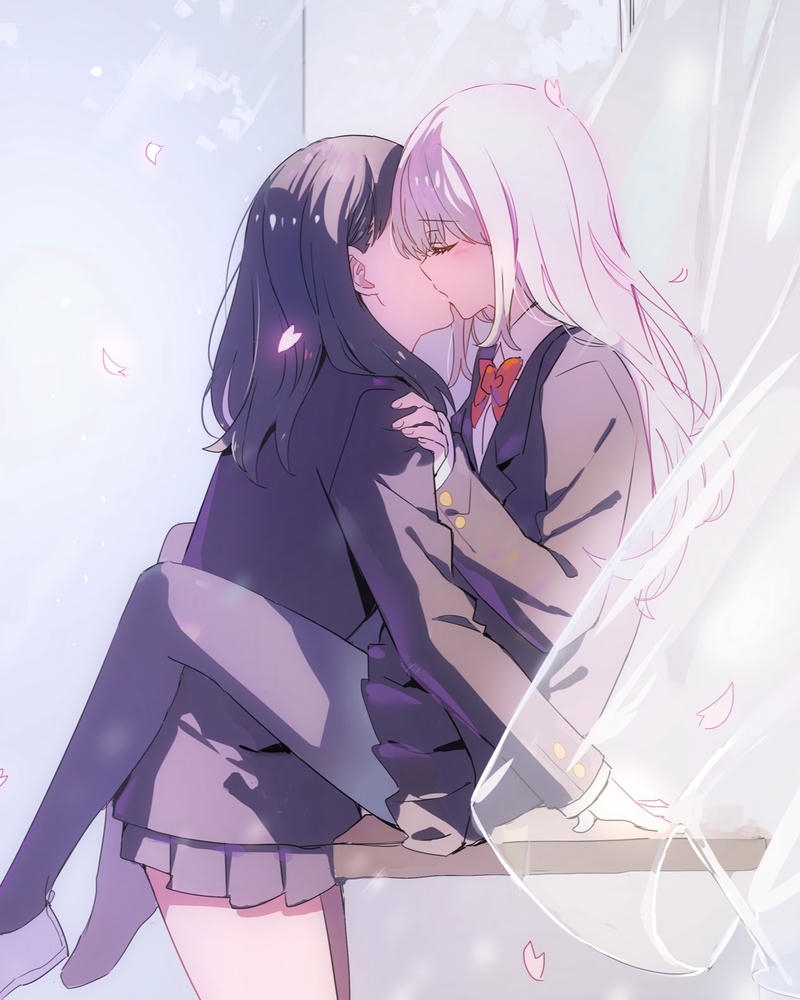 ảnh anime hôn nhau cute dễ thương