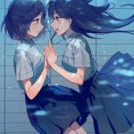 ảnh anime nắm tay trong gió