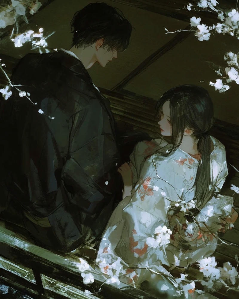 ảnh cặp đôi anime trong hoàng hôn