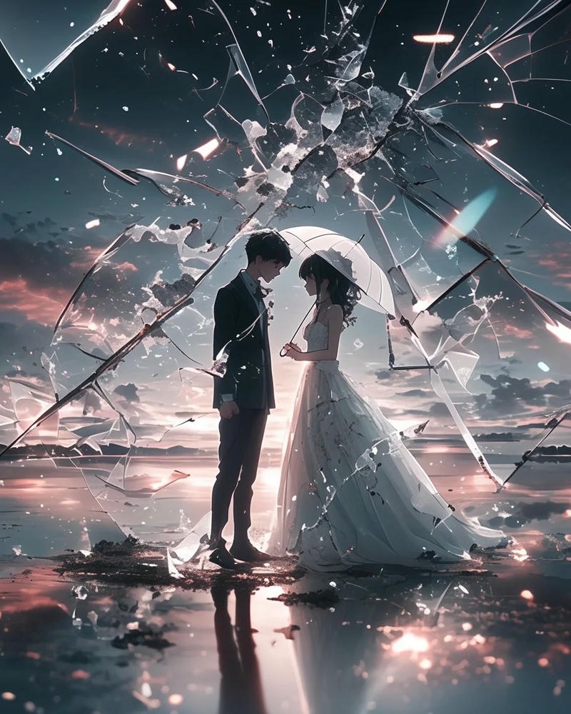 ảnh cặp đôi anime trong mưa