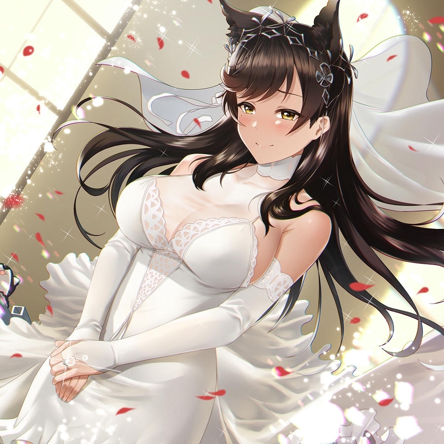 ảnh cưới anime cặp đang nhìn nhau