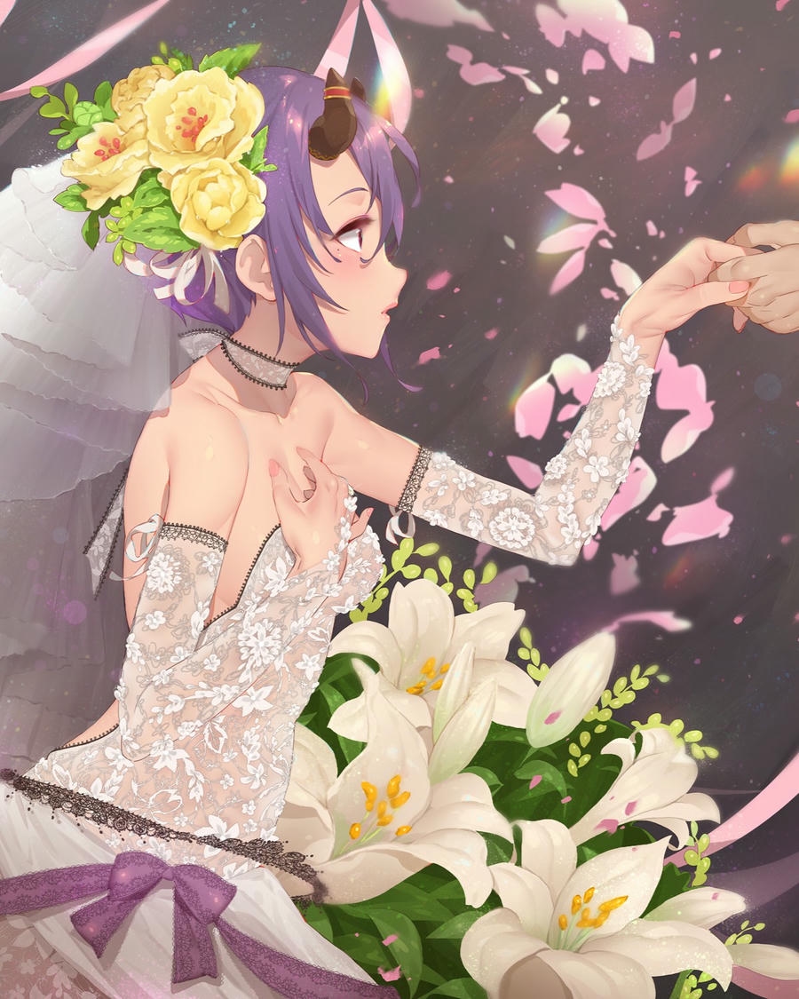 ảnh cưới anime cặp đôi đáng yêu