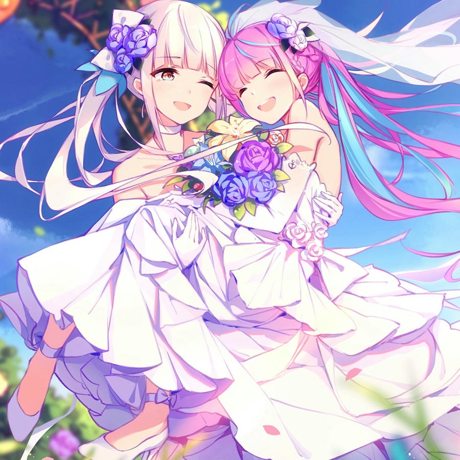 ảnh cưới anime cặp đôi ngoài trời