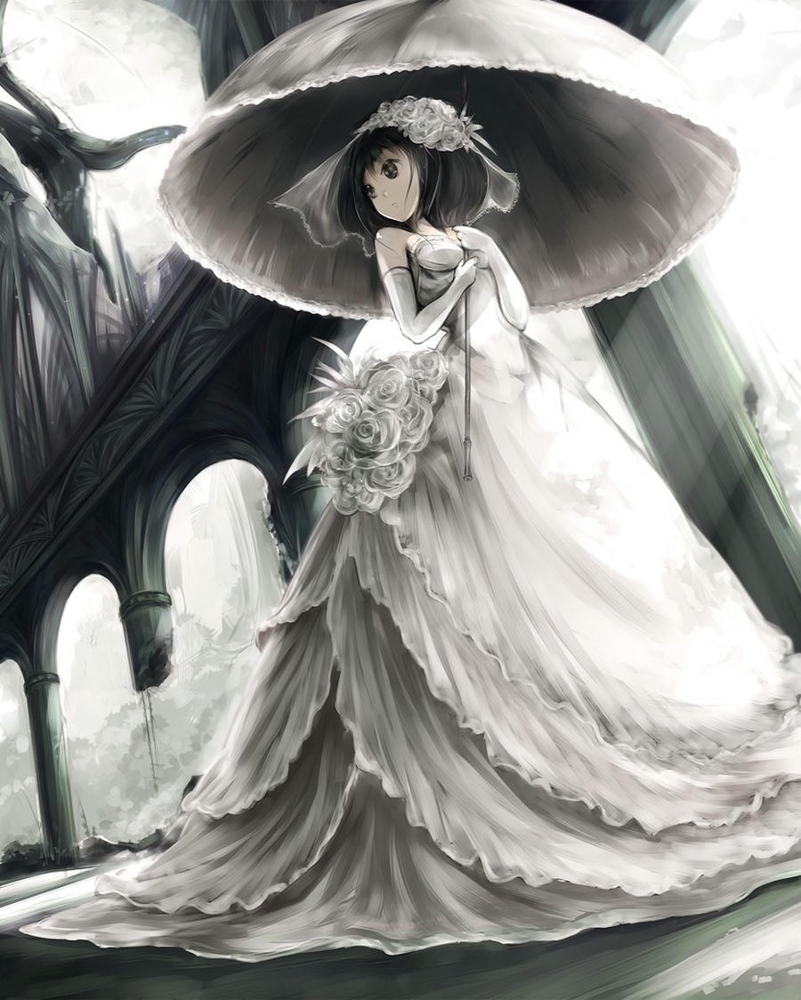 ảnh cưới anime cặp vui vẻ