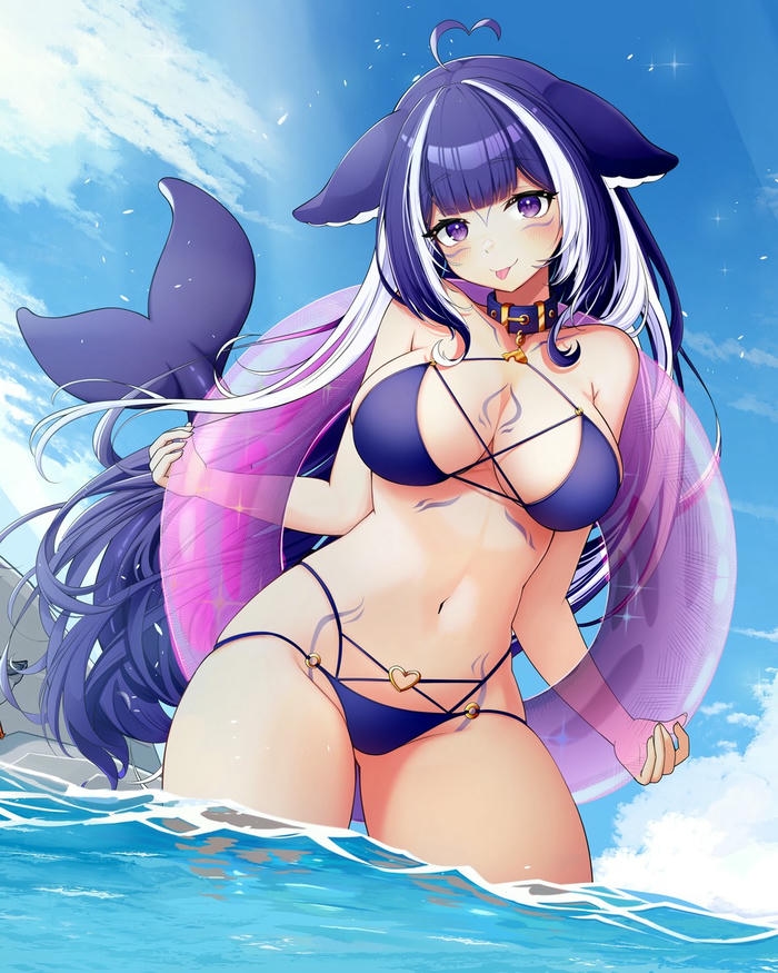 ảnh gái anime bikini ánh sáng
