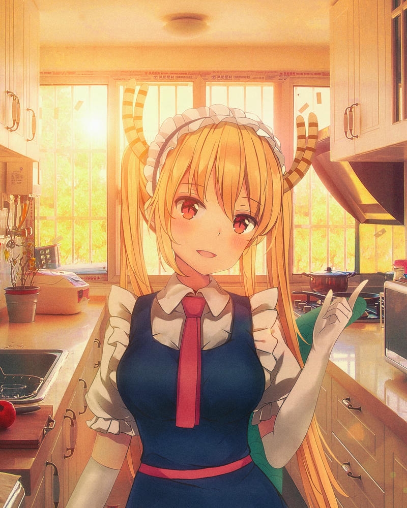 ảnh hầu gái anime dịu dàng trong sáng