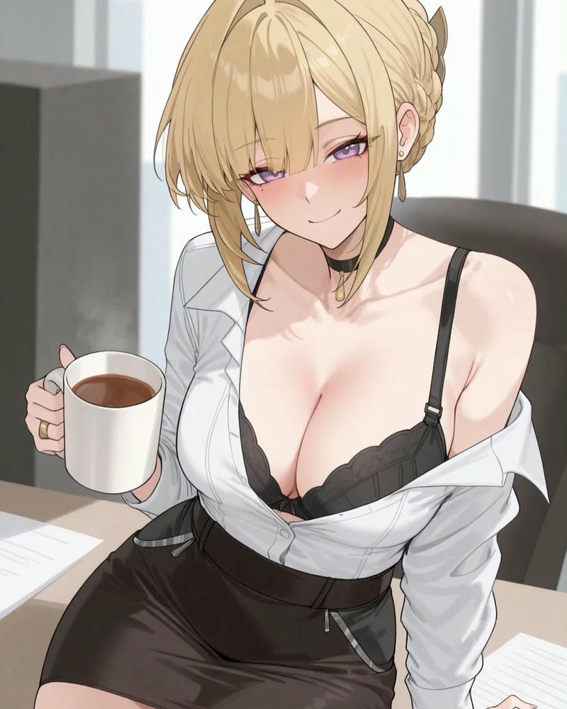 ảnh nữ anime quyến rũ ánh nhìn sâu sắc