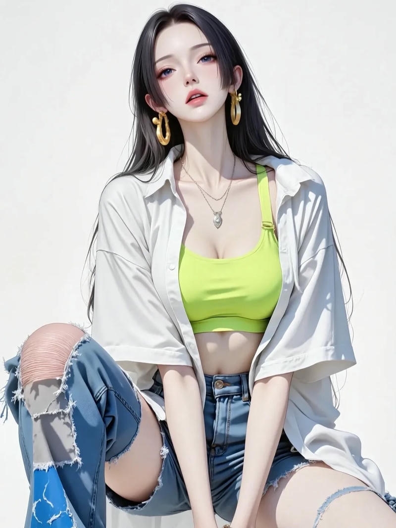 ảnh nữ anime quyến rũ phong cách thời trang