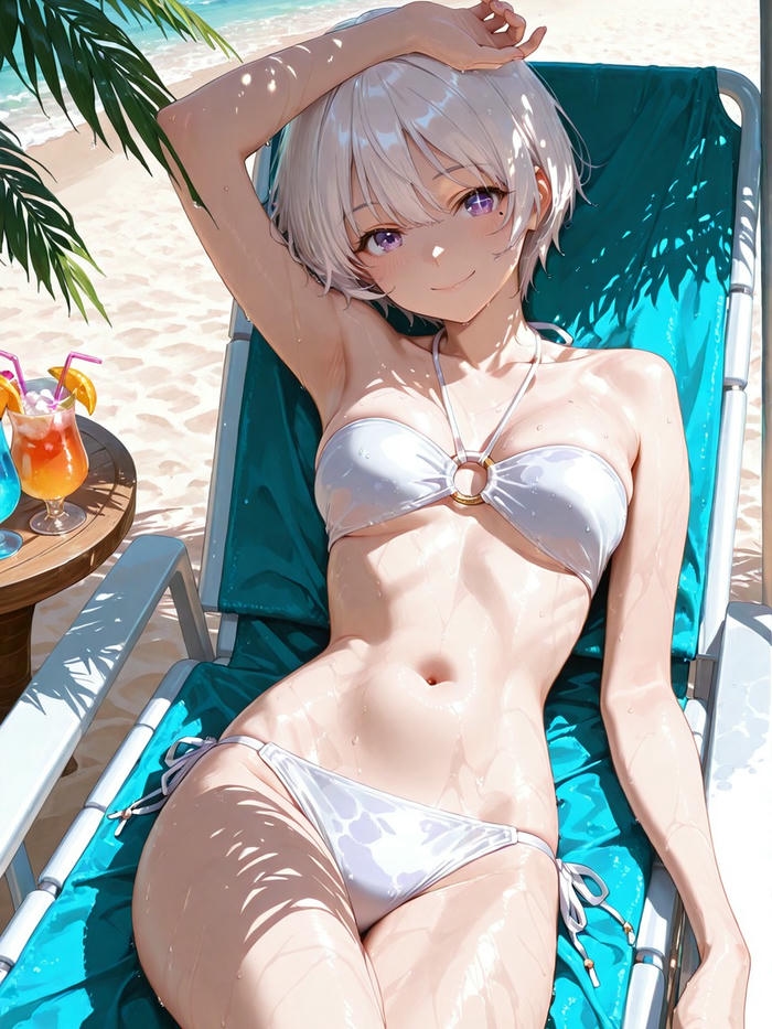 anime gái bikini concept art