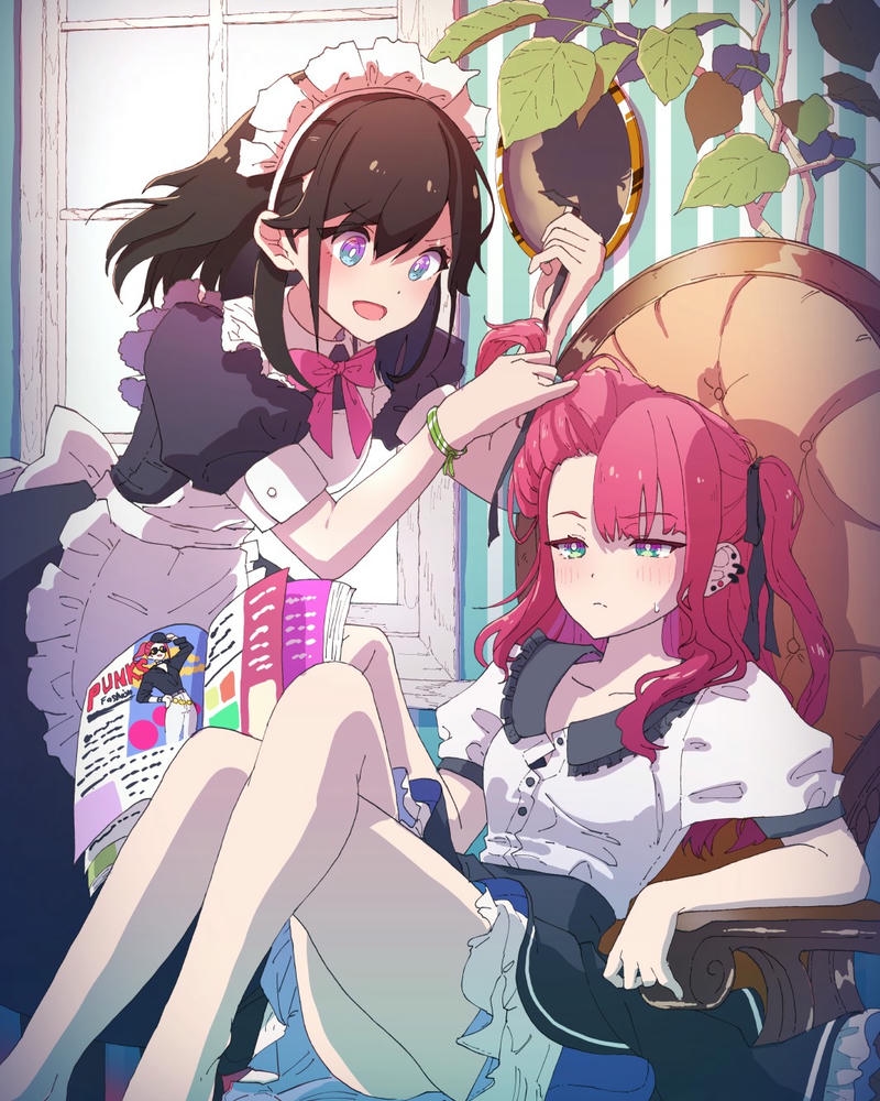 anime hầu gái cute rực rỡ đáng yêu