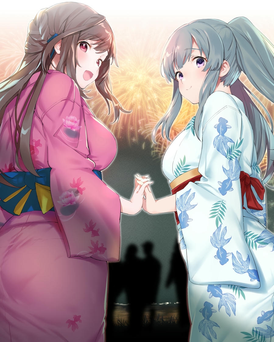 anime nắm tay hạnh phúc rực rỡ