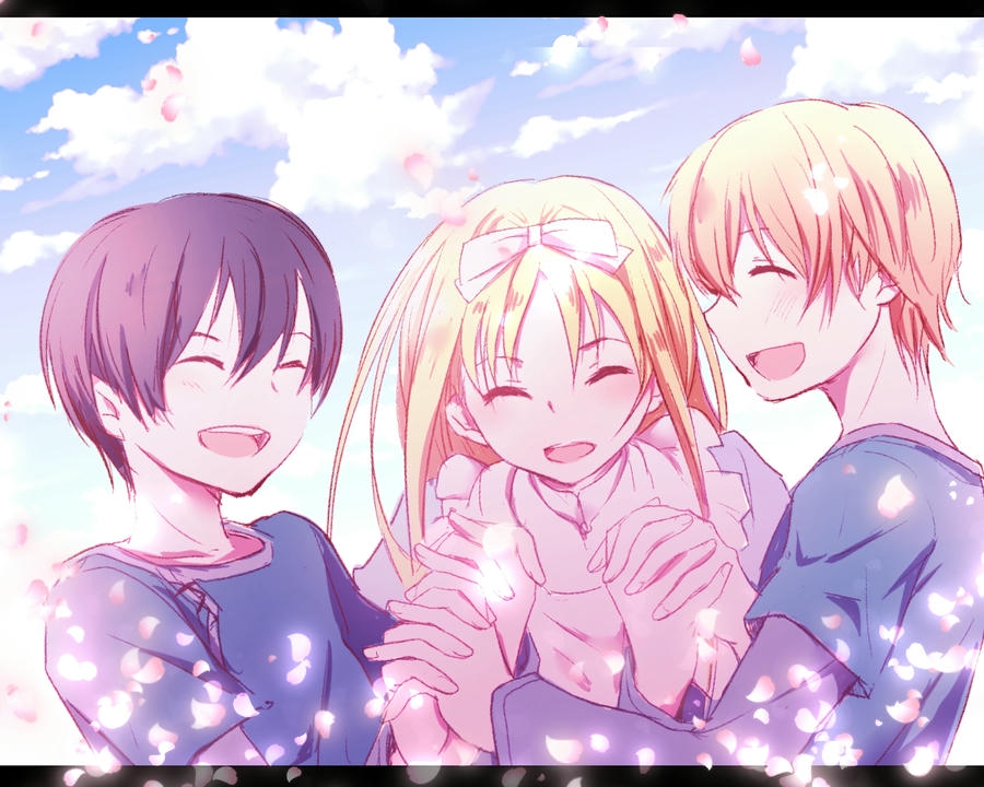 anime nắm tay hạnh phúc trong mưa