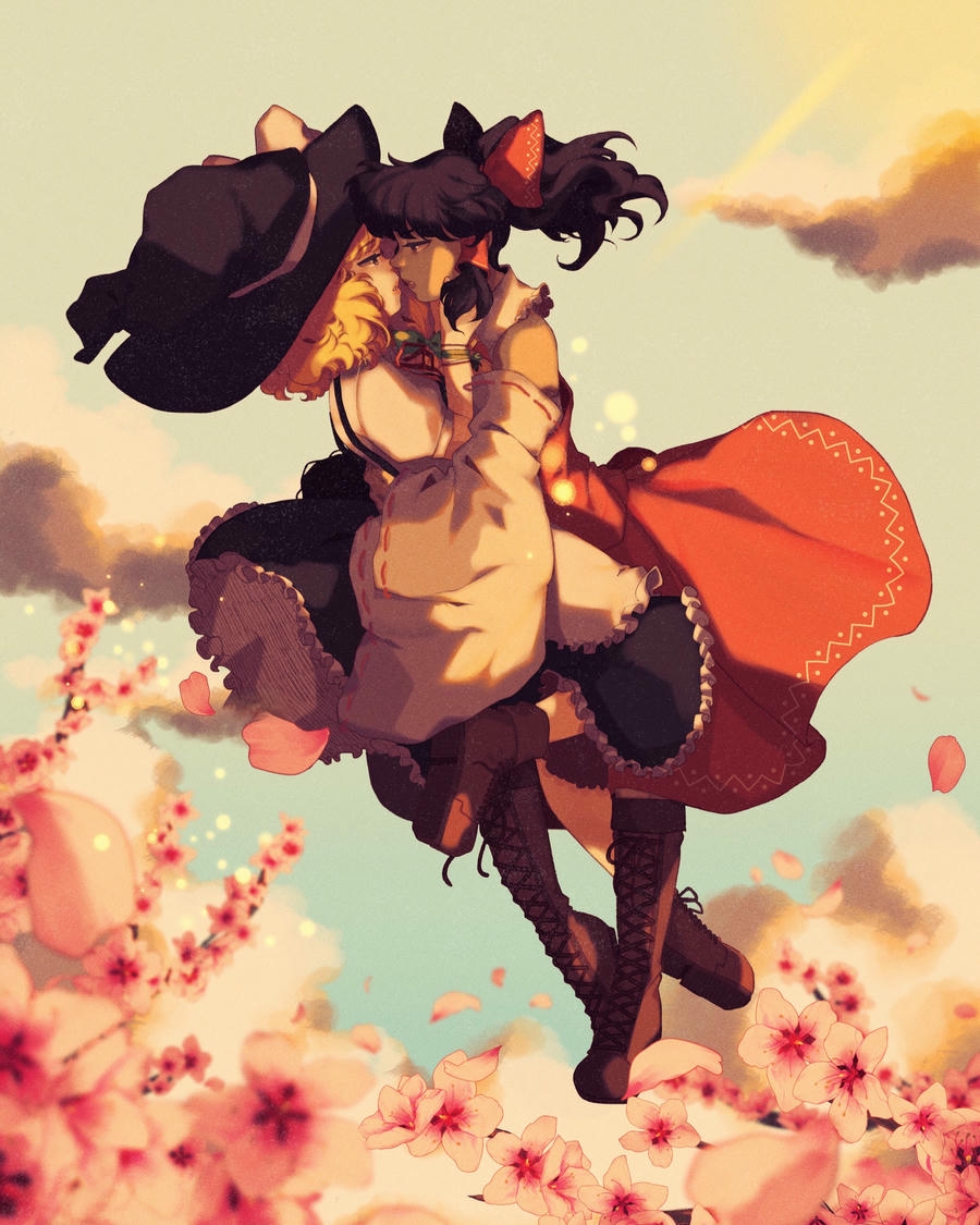 bách hợp anime giữa trời hoa rơi