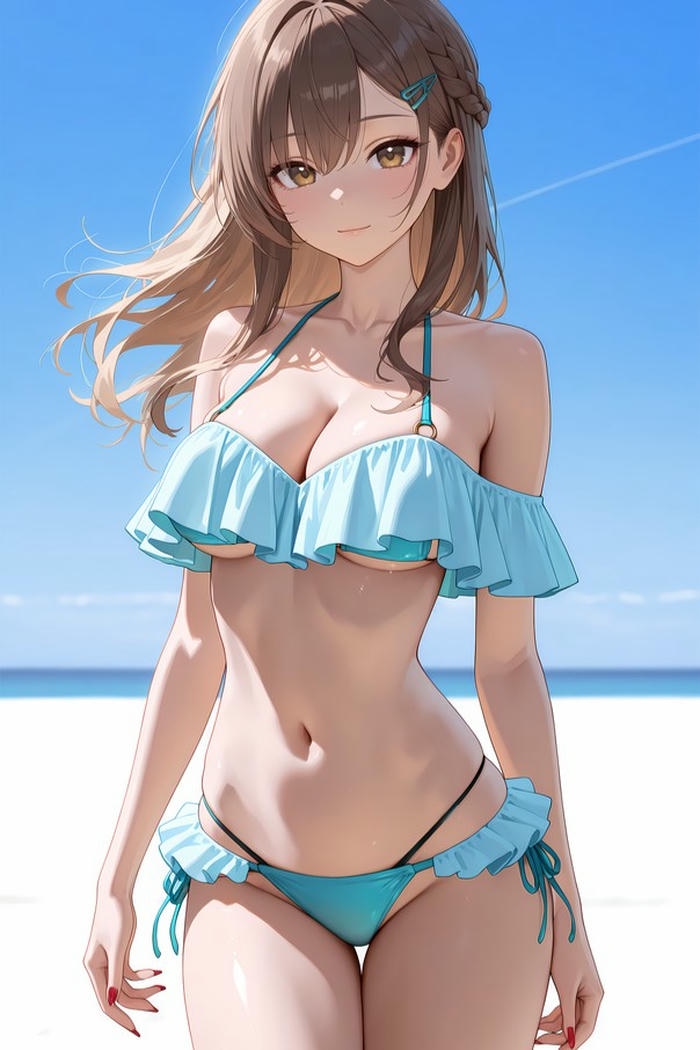 gái anime mặc bikini phong cách
