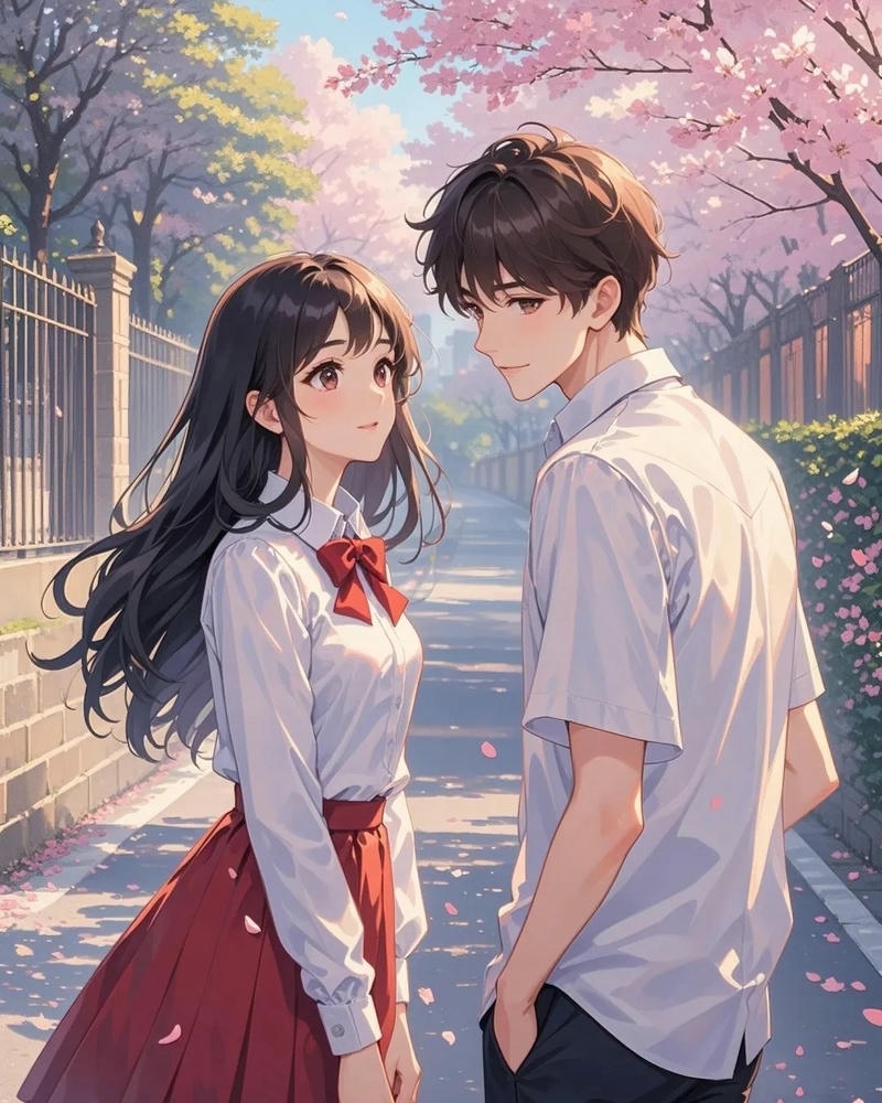 hình hoạt hình anime cặp đôi đáng yêu