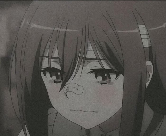 nữ anime buồn lặng lẽ