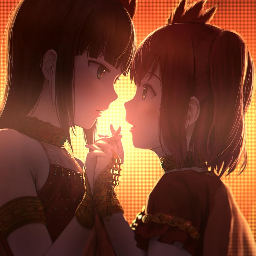 nụ hôn khẽ của đôi anime bách hợp