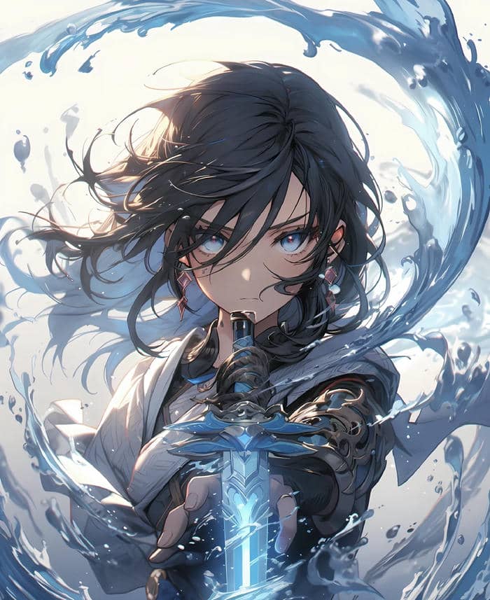 Ảnh anime nữ cầm kiếm ngầu cool