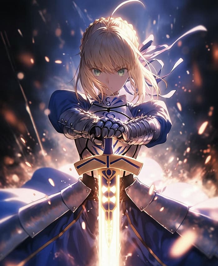 Ảnh anime nữ cầm kiếm thần thoại