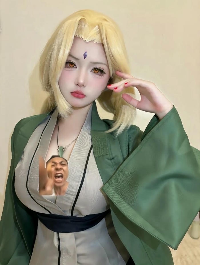 Ảnh chân dung cosplay Tsunade nét mạnh mẽ