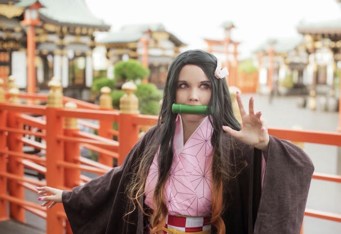 Ảnh cosplay Nezuko xinh đẹp cực quyến rũ